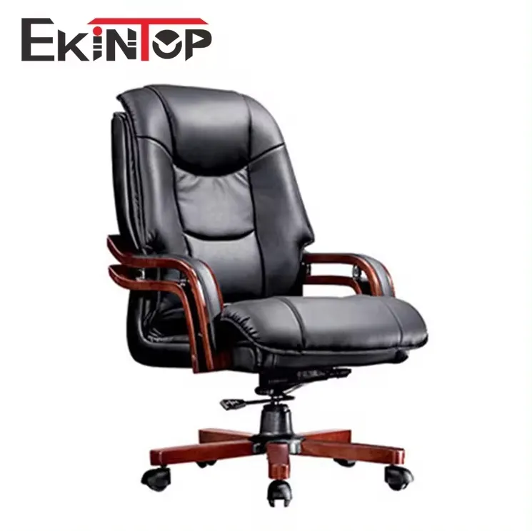 Ekintop klasik yöneticisi lüks ofis mobilyası sandalyeler PU deri döner ergonomik yönetici büro sandalyeleri