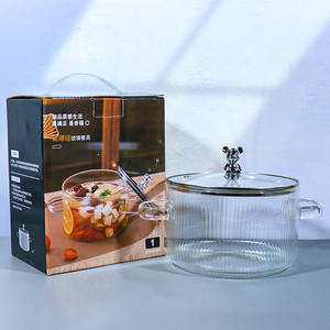 Nhiều Cổ Phiếu Động Vật Phong Cách Thủy Tinh Đồ Nấu Nướng Hộ Gia Đình Cao Borosilicate Nhà Bếp Thủy Tinh Súp Nồi Với Xử Lý - Product Image 1