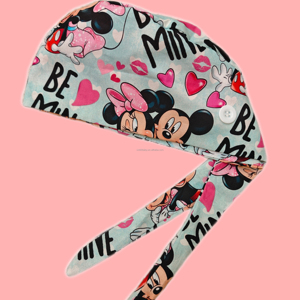 Cappelli Chirurgici con Stampa Topolino Cartoon, Berretti da Infermiere con Laccetti Posteriori, Cappelli Chirurgici con Fodera in Raso per Dottori Uomini - Product Image 1