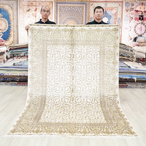 152x244cm Durability Silk Carpet Handmade Persian Sari Road Area <strong>Rug</strong> Made in Turkey for <strong>UK</strong> Pakistan - Product Image 1