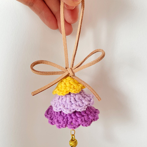 Sachet <span class=keywords><strong>de</strong></span> Noël <span class=keywords><strong>en</strong></span> crochet multicolore à 3 couches, pendentif pour arbre <span class=keywords><strong>de</strong></span> Noël, breloque pour sac, ornement à suspendre à la voiture, haute qualité, cadeau <span class=keywords><strong>de</strong></span> Noël parfait - Product Image 4