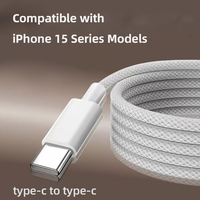 Type-c câble de charge pour ordinateur portable à double tête 100w tressé compatible avec les téléphones Apple 15 et 16 et le câble de données de téléphone portable Pd