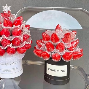 Biodegradable Eco-Friendly Accept Custom Hug Bucket Valentine's Day Gift <b>Box</b> Four-Color Printing UV Coating for Flower Bouquet - Product Image 1