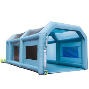 Db Wholesale Inflatable Paint Booth 28x16x11 Ft Blue Spray Tent With Electric Pump Easy Setup For <b>Car</b> <b>Painting</b> - Product Image 1