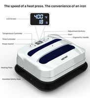 Prensa de Calor HP3 de 12*10 Pulgadas: Impresora de Sublimación Digital Pequeña para Transferencia de Calor - Máquina de Prensado Plana Compacta para Negocios
