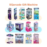 Machine à griffes miniature à pièces, jeu d'arcade, machine à griffes pour peluches, construction en métal/acrylique/plastique, 110/220V pour les divertissements