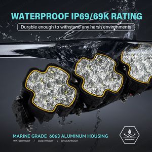 Barra de Luz LED Modular de 24 Polegadas, Montagem na Grade do Para-choque Frontal para SUV, UTV, ATV, Jimny, Wrangler, Tacoma, Feixe Combinado, Refletor IP68 - Product Image 5