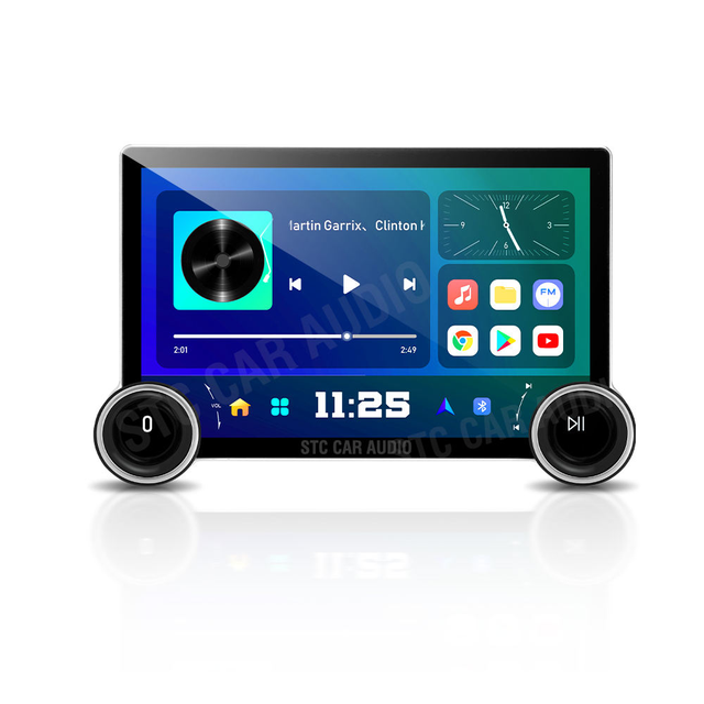 Wincar Double / Dual Knobs 4K 12.3 Inch Android Radio Stereo Media Player W/H Wi-Fi 4+64G 1080P IPS Screen Carplay ASP AHD Fans