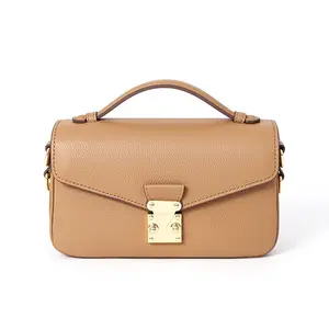 Cross-border sales New simple style high-quality genuine leather handbag for women's Custom logo ladies crossbody bag