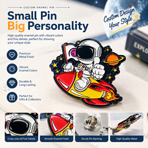 Pins de Alta Calidad Personalizados, Diseña Tu Propio Logotipo, Broches de Metal Fundido, Pins Esmaltados para Solapa - Product Image 2