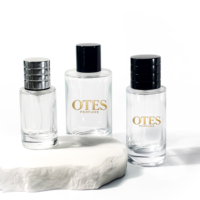 À vendre luxe personnalisé clair forme cylindrique 25ml 50ml 100ml vaporisateur verre parfum atomiseur huile essentielle bouteille de parfum