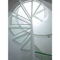 Grenier escalier avec verre escalier en spirale de bande de roulement