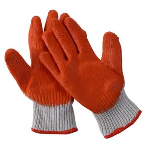 10 Gauge 100% Cotton Knitted Protective Latex Gloves