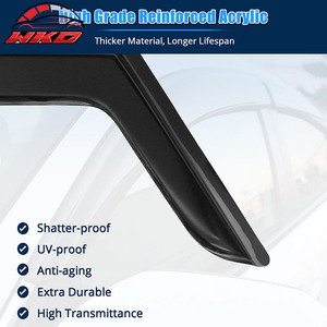 Pare-soleil pour Jeep Wrangler 97-06 TJ, déflecteurs de vent et de pluie, fixation par ruban adhésif - Product Image 4