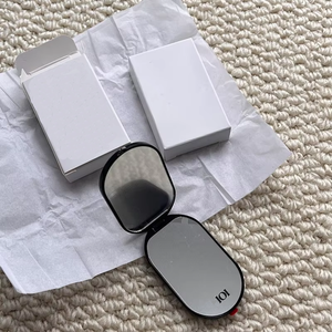 Oval <b>Foldable</b> Phone Holder with <b>Mirror</b> Pocket Kickstand Self-adhesive <b>mirror</b> Custom Logo for Daily Use and Gifting - Product Image 3