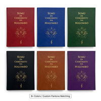 Cuaderno de himnos de tapa dura flexible de cuero PU personalizado para iglesia con logotipo grabado, servicio OEM