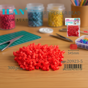 Perline Ilan Art Perler 5x5mm Rosse, circa 300 pezzi - Product Image 3