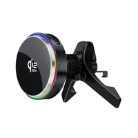 Mini chargeur sans fil pour voiture Q2.2 25W avec ventilateur et support de charge rapide magnétique en matériau PC pour iPhone 17