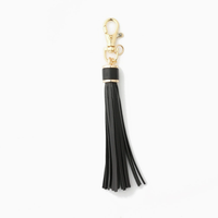 Porte-clés en cuir PU avec pompon, personnalisable, coloré, breloque de sac élégante, cadeau pour femme