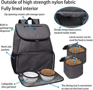 Sac de voyage pour chien homologué BSCI, sac à dos pour animaux de compagnie approuvé par les compagnies aériennes, sac à dos de voyage pour animaux avec sac de transport pour accessoires, adapté aux voyages en avion - Product Image 5