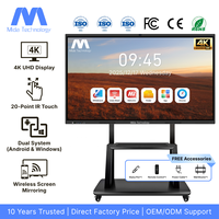 Tableaux interactifs tactiles tout-en-un MIDA 4K ultra-minces, faciles à utiliser, partage de fichiers par code QR, écran tactile interactif