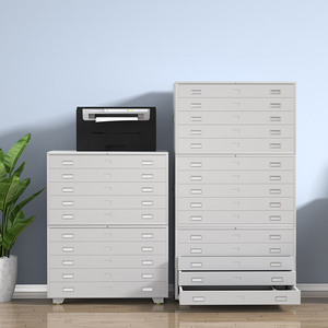 Ánh Sáng Màu Xám A0 A1 Vẽ Bản Đồ Khóa Ngăn Kéo Nhỏ Lưu Trữ Đồ Nội Thất Văn Phòng Thép Kim Loại Ngang Kế Hoạch Tủ Hồ Sơ - Product Image 4
