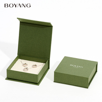 Boîte à bijoux personnalisée avec logo de luxe, écologique, en papier, en forme de livre, avec fermeture magnétique, pour boucles d'oreilles, collier, bague