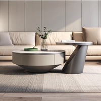 Table basse en dalle de roche minimaliste moderne et légère avec tiroir meuble TV créatif pour salon meubles de maison