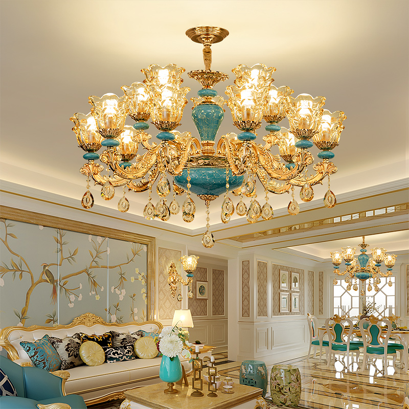 Decorative Hotel Lobby Dining Room Bedroom Rustic Foyer Light Fixtures Lighting Ceiling Luxury Led Modern Crystal Chandeliers