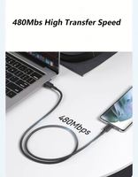 Câble Anker 322 USB-C vers USB-C 60W Max Tressé de 90 cm Compatible Téléphones, Tablettes et Ordinateurs Portables USB-C