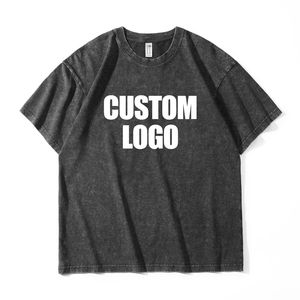 Camiseta de <span class=keywords><strong>Hombre</strong></span> Oversize de Algodón 230gsm Estilo Americano Urbano, Lavado Vintage, <span class=keywords><strong>Cuello</strong></span> Redondo, <span class=keywords><strong>Manga</strong></span> Corta, Venta al por Mayor - Product Image 2