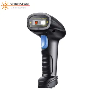 YOKO Wireless Barcode Scanner 82 Kaki Jarak Transmisi Cordless 2D QR Barcode Reader Bluetooth untuk Toko Supermarket