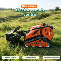 Tondeuse à gazon tout-terrain robuste combinant une propulsion sur chenilles et une télécommande sans fil pour le débroussaillage des pentes difficiles