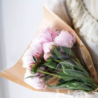 Sacs à fleurs en forme de manchon – Emballage en papier et plastique à motif floral, forme triangulaire
