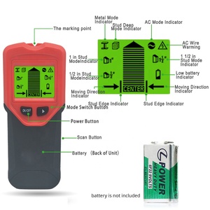 5 في 1 الإلكترونية مسمار استشعار الخشب شعاع رافدة مكتشف الجدار الكاشف مربط مركز مكتشف ، مع الخلفية LCD - Product Image 3
