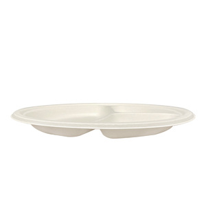 Vente en gros bon marché <span class=keywords><strong>Assiette</strong></span> de bagasse de canne à sucre écologique de 9 pouces jetable <span class=keywords><strong>Assiette</strong></span> biodégradable à <span class=keywords><strong>trois</strong></span> grilles 3 <span class=keywords><strong>compartiments</strong></span> - Product Image 5