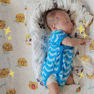 婴儿有机棉竹制薄纱襁褓毛毯新生儿毛毯包裹超柔软纯棉睡眠浴巾