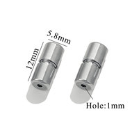 Fermoir à vis fileté en acier inoxydable et titane inaltérable pour bracelets et colliers en cristal et perles, accessoires de bijouterie