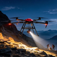 Kit de châssis de drone industriel EFT E416P PNP, charge utile de 16 kg, pliable, étanche, pour diffusion, nettoyage et inspection