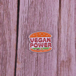 Vegetarianismo <span class=keywords><strong>Hamburguesa</strong></span> Tostada Aguacate Donut Abeja Zanahoria Coño Vegetariano Verduras Planta Insignias Broche de dibujos animados Esmalte duro Pins - Product Image 5