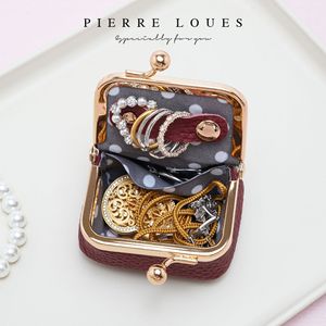 กล่องใส่เครื่องประดับขนาดเล็ก Pierre Loues สีแดงเบอร์กันดี กระเป๋าใส่เหรียญพกพาสำหรับเก็บแหวน สร้อยคอ ต่างหู สำหรับผู้หญิง ฤดูใบไม้ผลิ 2026 - Product Image 1