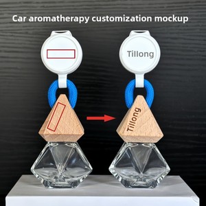 Diffuseur de parfum pour voiture en verre vide, pendentif pour rétroviseur, désodorisant, design élégant, vente en gros, Longlong - Product Image 3