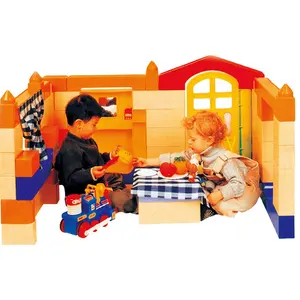 CE certified Big Educational Plastic Building Blocks Happy Big Blocks for Kindergarten and Day Cares