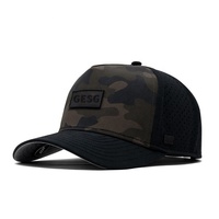 Casquette de papa personnalisée avec logo en PVC, 5 panneaux, perforations découpées au laser, performance imperméable, séchage rapide