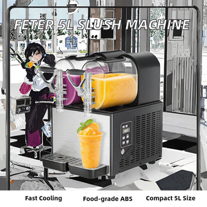 Nouvelle machine à slush commerciale <span class=keywords><strong>Feter</strong></span> 5L, haute efficacité 350W 220V, matériau ABS de qualité alimentaire, écologique, garantie 1 <span class=keywords><strong>an</strong></span> pour café - Product Image 2