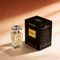 Flacon de parfum transparent 50 ml, flacon de parfum carré en verre 100 ml, emballage magnétique de luxe avec logo personnalisé