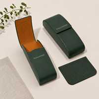 Étui à lunettes de soleil et à lunettes de vue en métal carré rigide personnalisé avec logo, pour créateur de mode