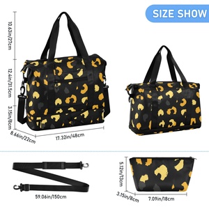 Juego de Bolsas de Hombro de Gran Capacidad con Separación para Ropa Seca y Mojada, Bolsa de Viaje Deportiva y de Fitness con Cierre de Cremallera - Product Image 3