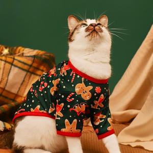 Großhandel Luxuriöses Weihnachtsmann-Kostüm für Hunde & Katzen aus Polyester XS Warmes Winter-Weihnachtskostüm für Haustiere - Product Image 4