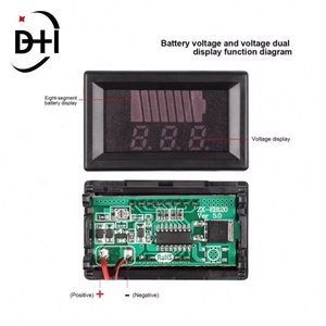 Indicador de Nivel de Carga de Batería de Coche 12V 24V 36V 48V 60V 72V, Medidor de Capacidad de Batería de Litio, Pantalla LED, Voltímetro - Product Image 4